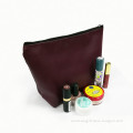 beautiful red pu leather cosmetic bag